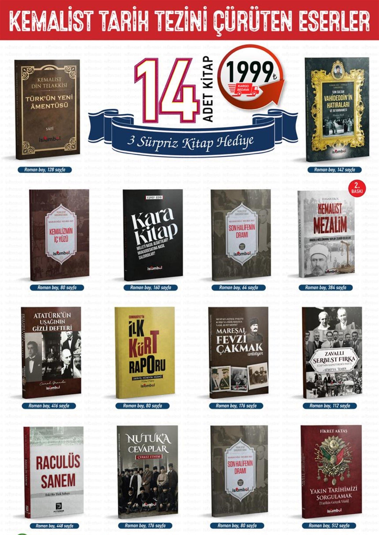Kemalist Tarih Tezini Çürüten Eserler (14 kitap)