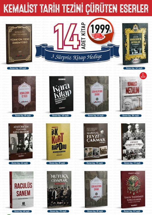 Kemalist Tarih Tezini Çürüten Eserler (14 kitap)