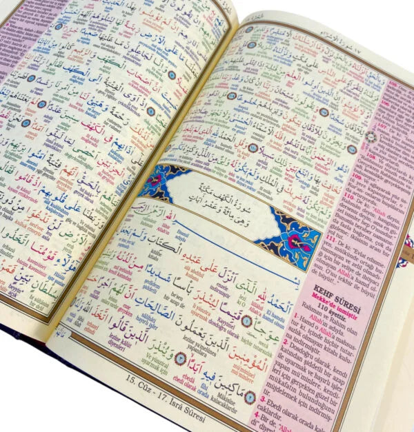 Satır Arası Mealli Türkçe Okunuşlu Kuranı Kerim Ve Meali 5’li (Beşli)