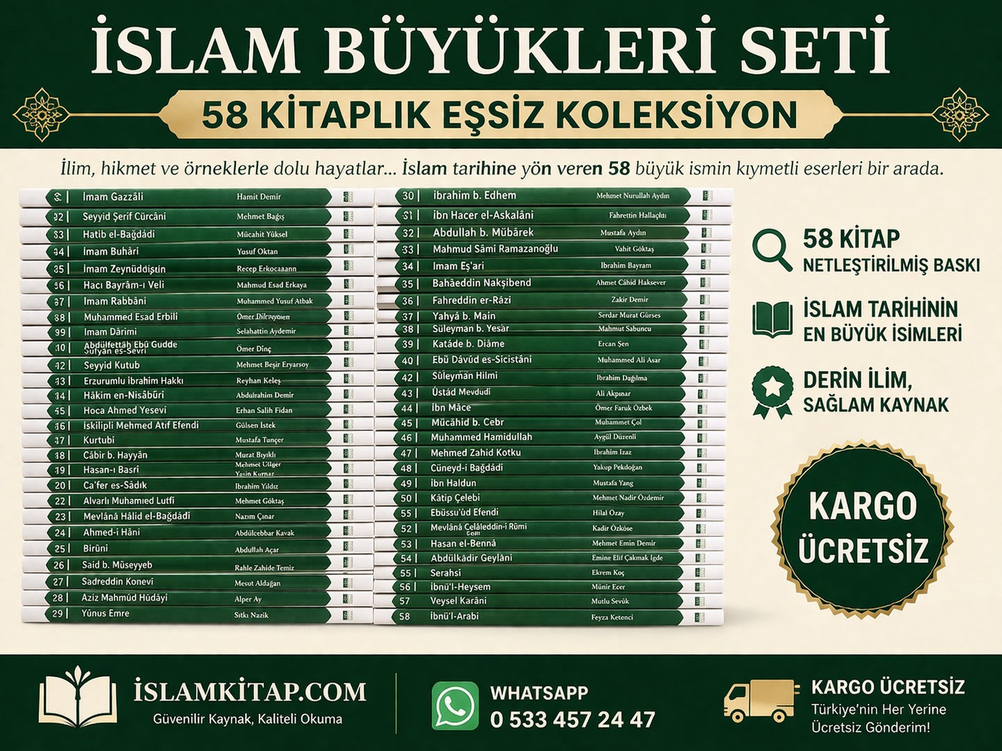 İslam Alimleri Serisi 58 Kitap Takım