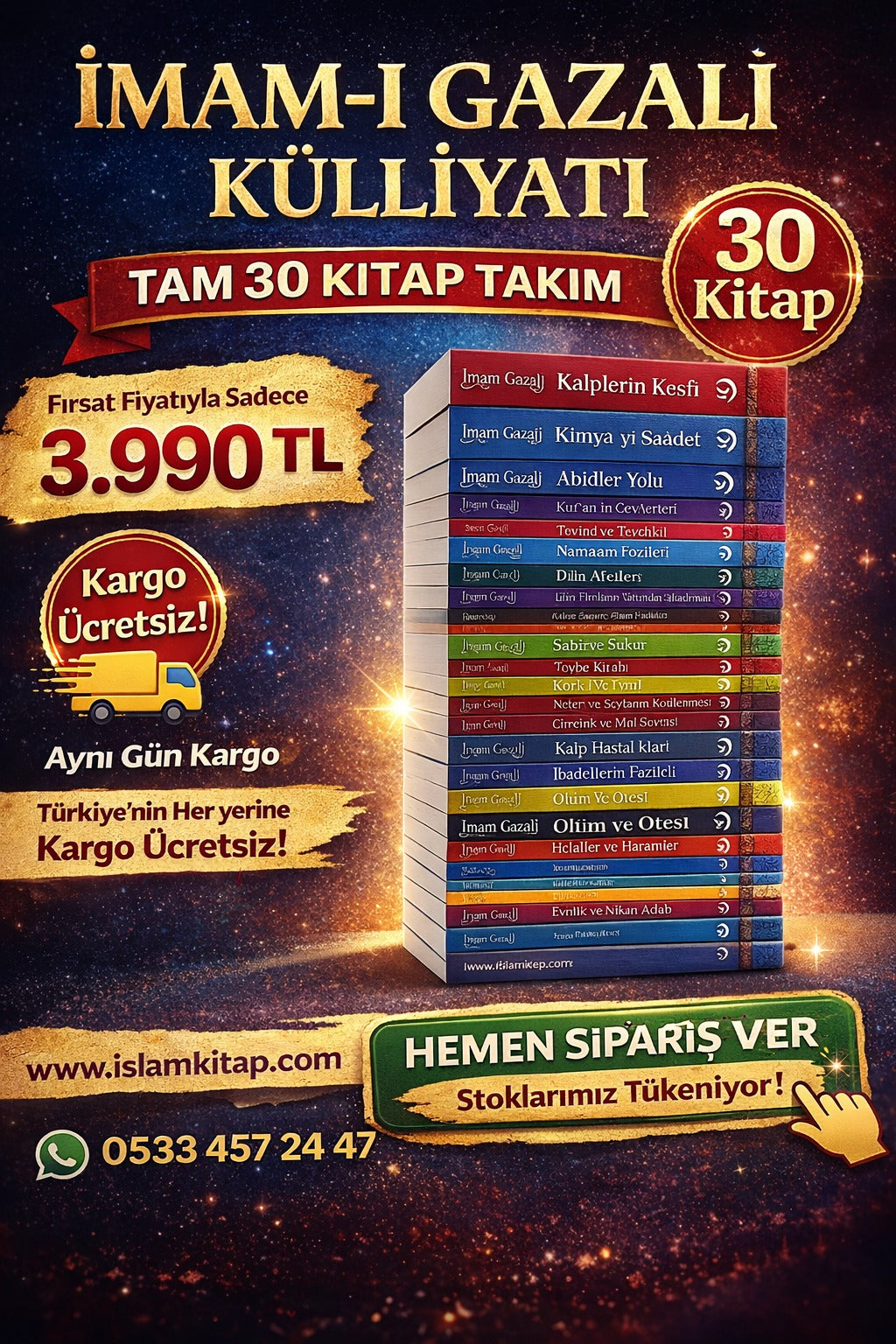 İMAM GAZALİ KÜLLİYATI 30 Kitap Takım