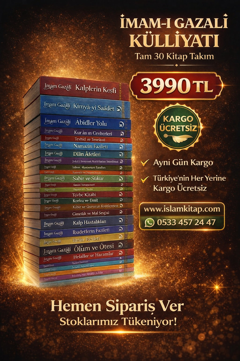 İMAM GAZALİ KÜLLİYATI 30 Kitap Takım