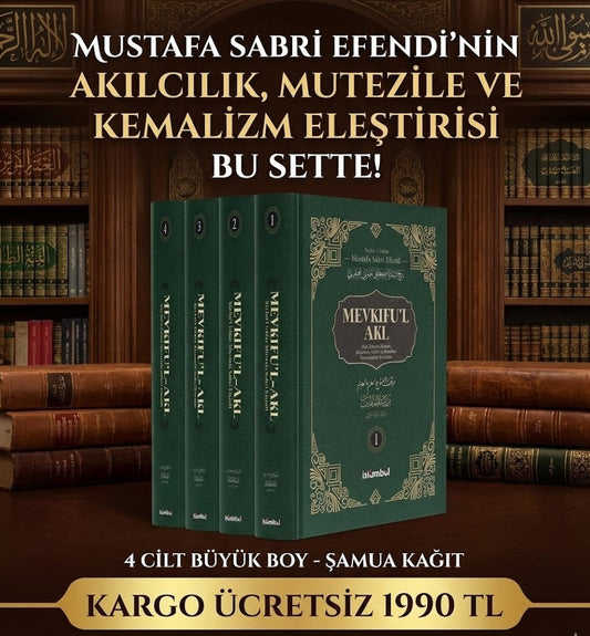 Mustafa Sabri Efendi Mevkıful Akl Seti 4 Cilt Takım